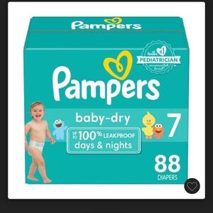 Pampers Baby Dry Diapers 88 Count Size 7